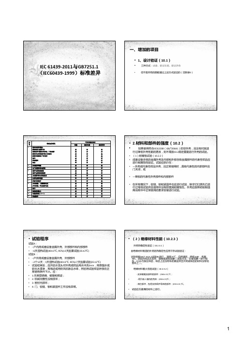 IEC61439与GB7251标准差异