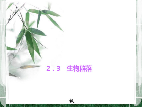 【四清导航】2015(浙教版)九年级科学下册习题课件：2-3 生物群落(共14张PPT)