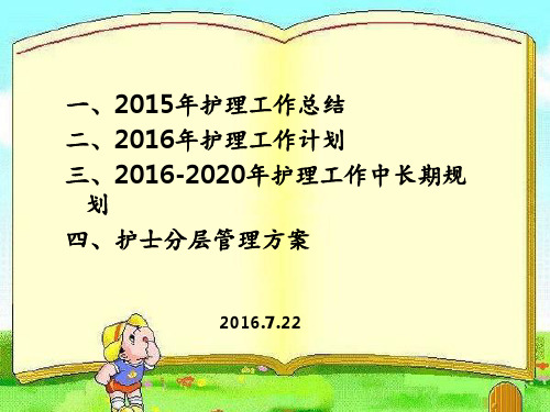 护理工作计划中长期规划 ppt课件