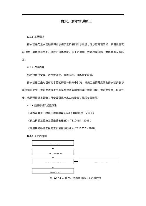 排水、泄水管道施工