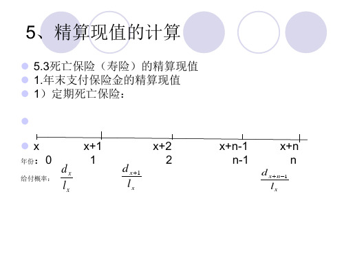 保险精算课程三(寿险精算)