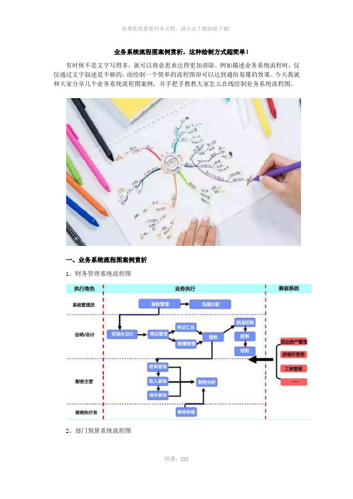 业务系统流程图案例赏析-这种绘制方式超简单!