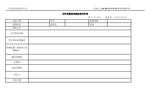 28-04 最低检测限和定量限_分析灵敏度试验