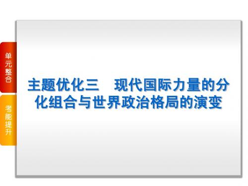 2015届高考历史(人教版)一轮复习课件：主题优化3-现代国际力量的分化组合与世界政治格局的演变