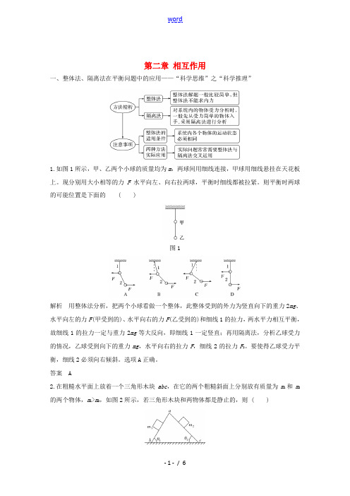 高考物理一轮复习 第二章 相互作用核心素养提升教学案 沪科版-沪科版高三全册物理教学案