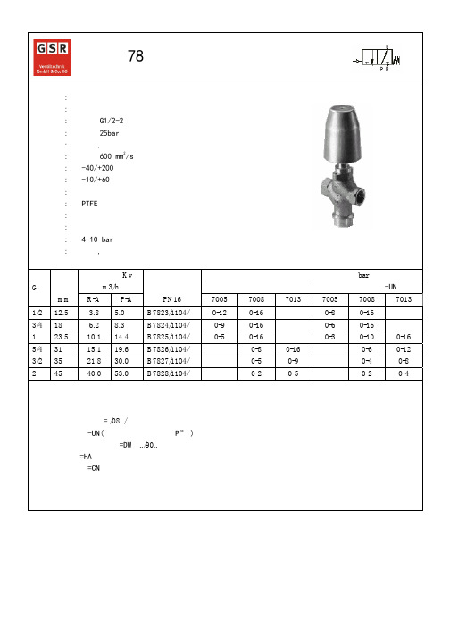 二位三通直动式气动阀