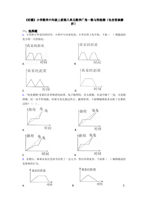 《好题》小学数学六年级上册第八单元数学广角—数与形检测(包含答案解析)