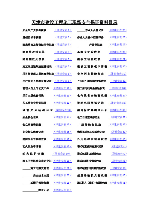 1--46安全内业管理表格