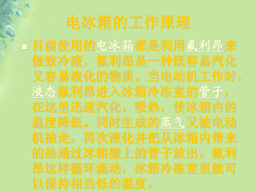 江苏省八年级物理综合实践活动用电冰箱研究物态变化现象苏科版精品PPT课件