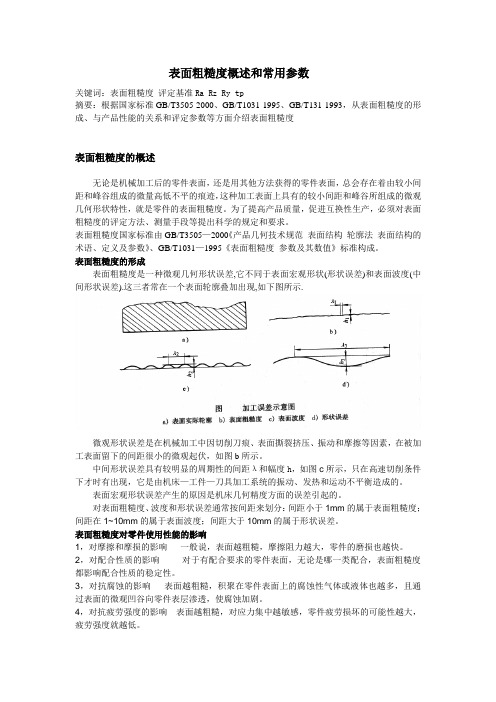 表面粗糙度概述和常用参数.