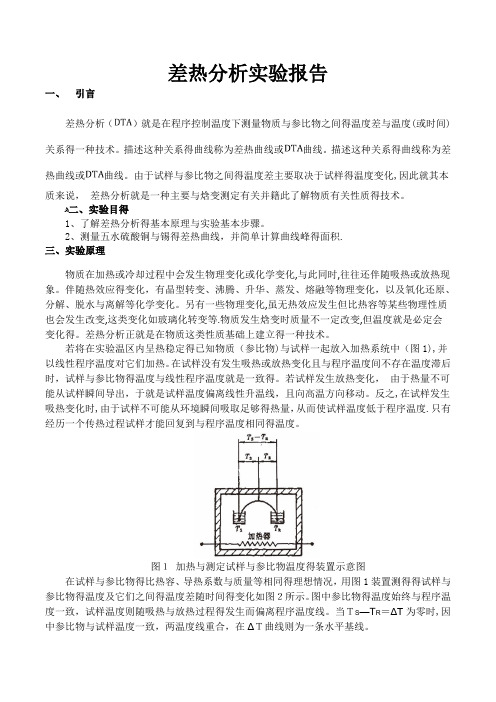 差热分析实验报告