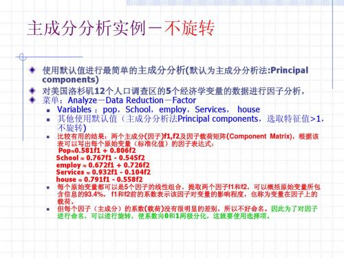 SPSS主成分分析1