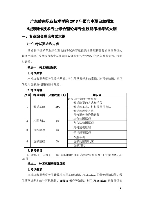 广东岭南职业技术学院2019年面向中职自主招生