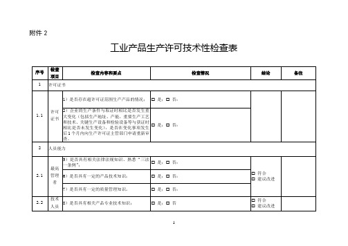 符合项和改进项汇总表