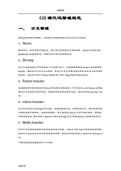 Git源代码管理系统要求规范