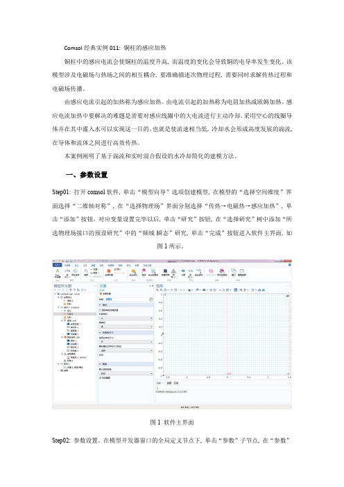 Comsol经典实例011：铜柱的感应加热