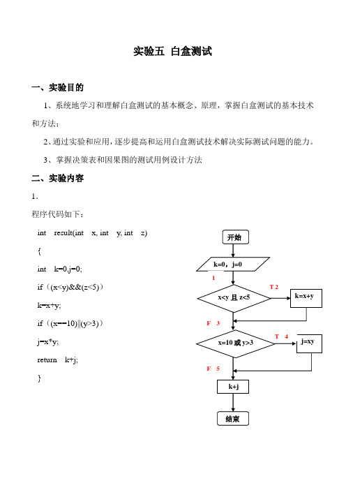 实验5_白盒测试上机实验