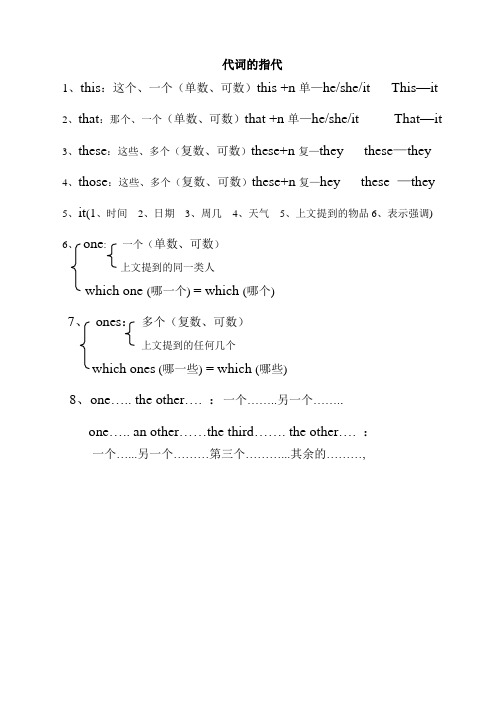 代词的指代