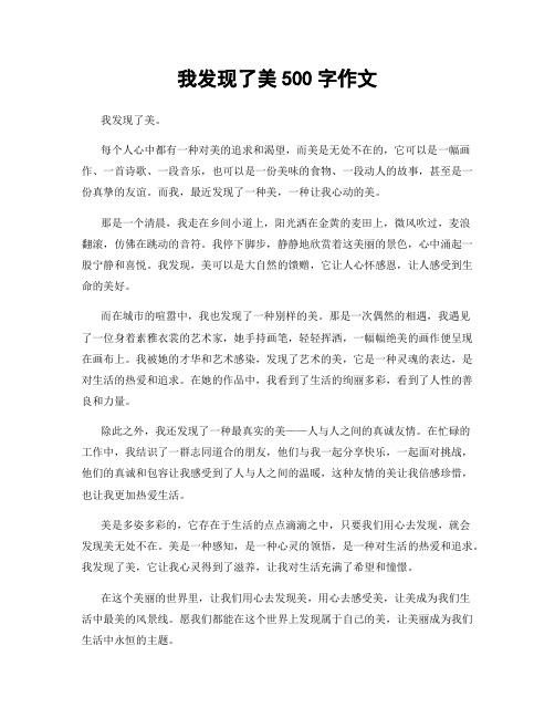 我发现了美500字作文