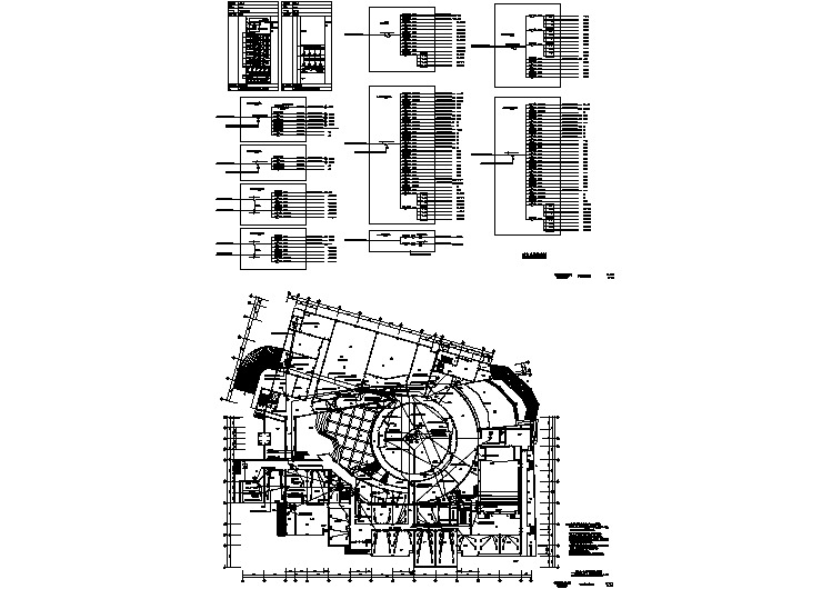 某博物馆建筑施工全套cad图（含暖通和电气）