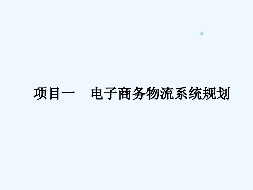 课件：项目一 电子商务物流系统规划