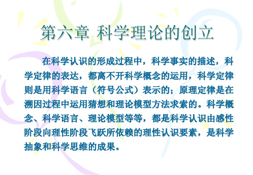 第六章 科学理论的创立  研究生课程自然辩证法 教学课件