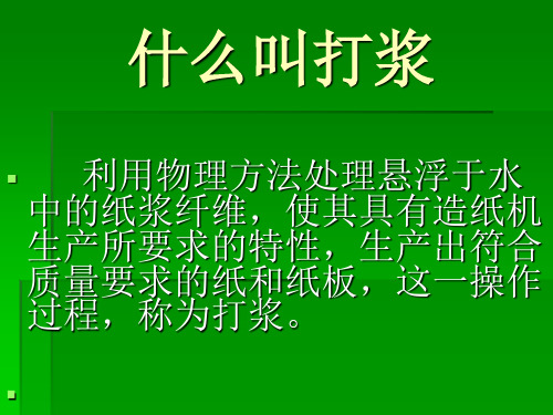 造纸打浆介绍