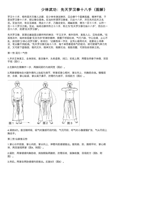 少林武功：先天罗汉拳十八手（图解）