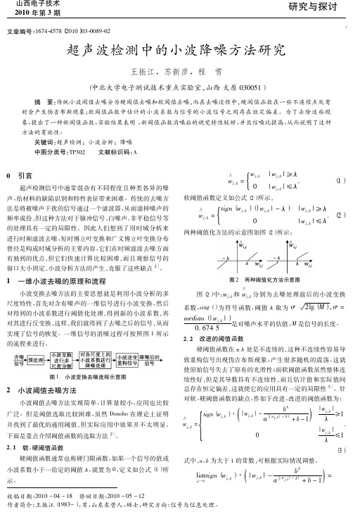 超声波检测中的小波降噪方法研究