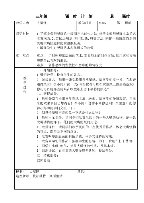 小学三年级下册美术电子教案总汇