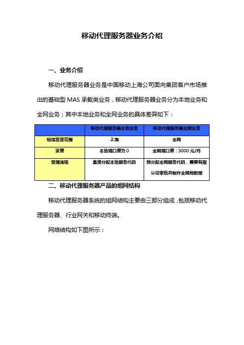 移动代理服务器(MAS)