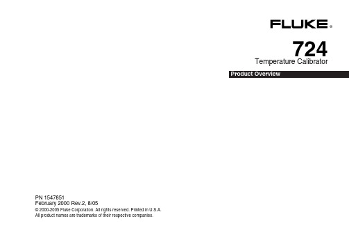 Fluke 724 Temperature Calibrator Manual