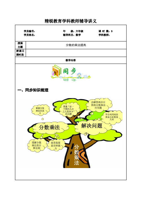 分数乘法提高讲解