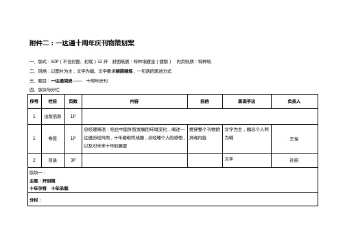 十周年刊物策划案(修改)