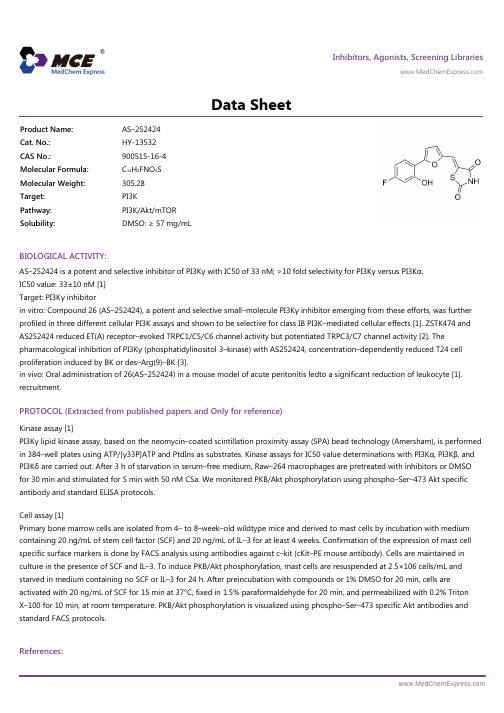 AS-252424_DataSheet_MedChemExpress