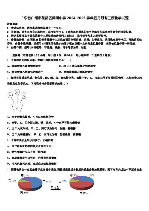 广东省广州市花都区黄冈中学2024-2025学年五月月考三模化学试题含解析