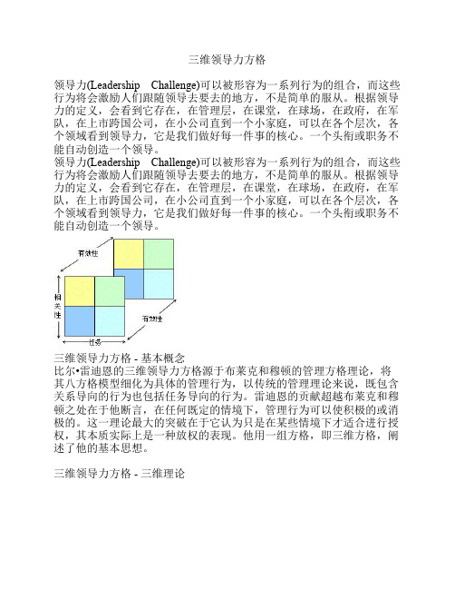 三维领导力方格