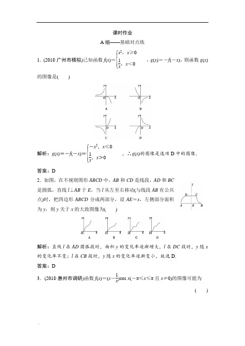 数学高考总复习同步优化探究理数(北师大版)练习第二章第七节函数的图像含解析