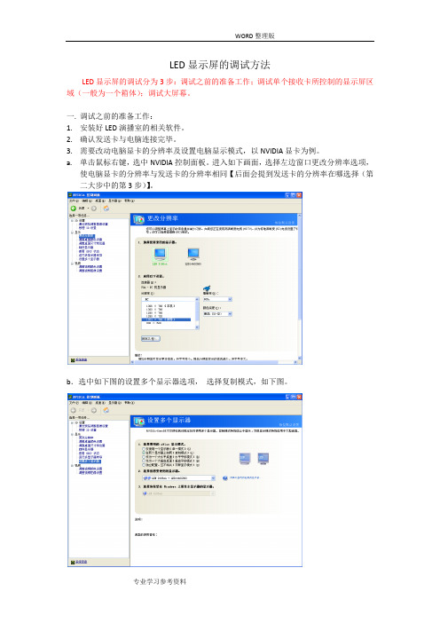 LED显示屏的调试方法