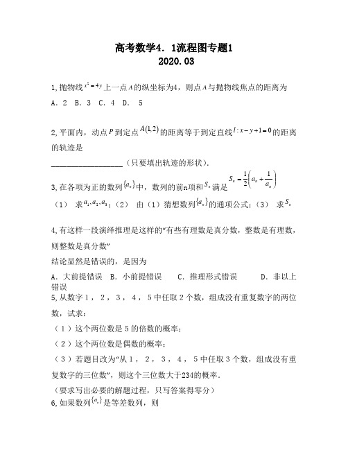 高考数学4.1流程图专题1