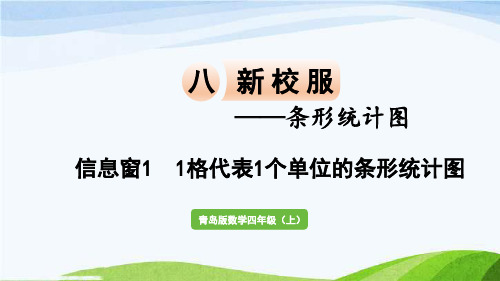 数学青岛四(上)八  新校服——条形统计图信息窗1  1格代表1个单位的条形统计图