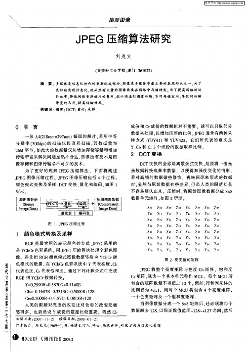 JPEG压缩算法研究