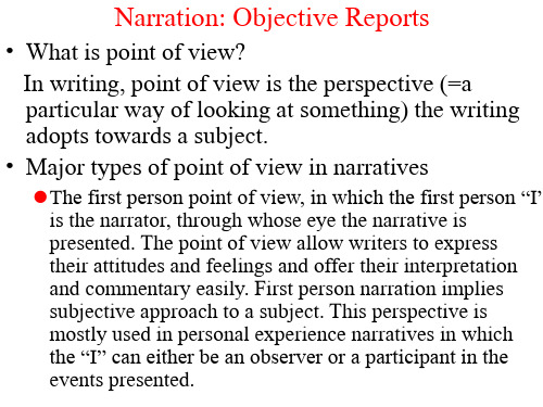 Narration-point of view