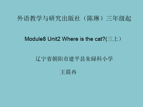 外研版三年级起点三年级上册英语《Module 8 Unit 2 Where’s the cat》(一等奖课件) (1)