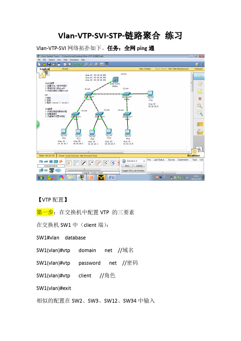 Vlan-VTP-SVI-STP-链路聚合 练习