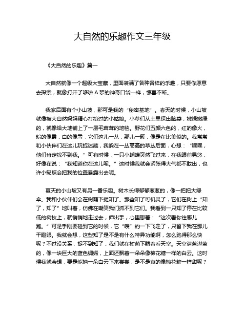 大自然的乐趣作文三年级