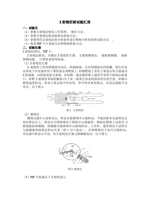 2021年X射线衍射实验报告完整版
