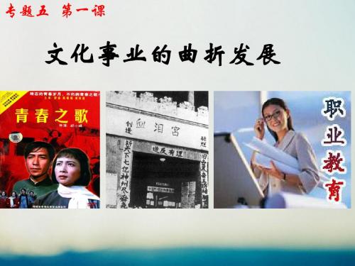 高中历史专题五现代中国的文化与科技5.1文化事业的曲折发展教学能手示范课课件人民版必修3