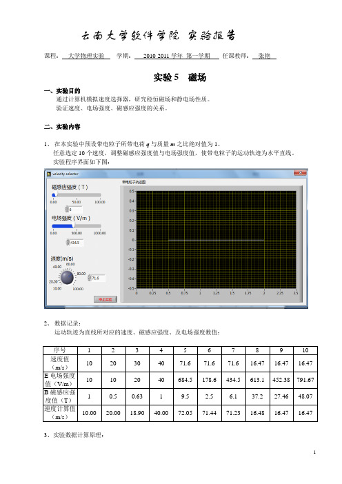 大物实验5  磁场