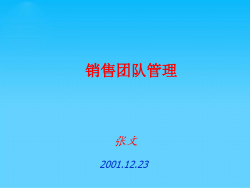 销售团队管理实务(ppt 45页)